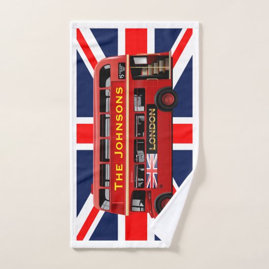 Red London Double Decker Bus Bad Handdoek (Handdoek)
