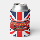 Red London Double Decker Bus Blikjeskoeler (Blikje Voorkant)