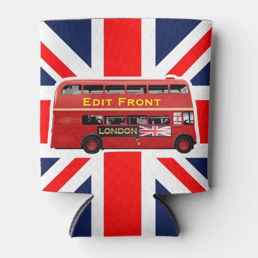 Red London Double Decker Bus Blikjeskoeler (Voorkant)