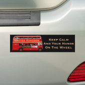 Red London Double Decker Bus Bumpersticker (Op auto)