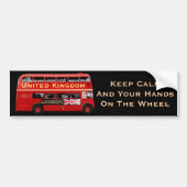 Red London Double Decker Bus Bumpersticker (Voorkant)