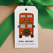 Red London Double Decker Bus Cadeaulabel