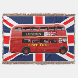 Red London Double Decker Bus Deken