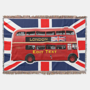 Red London Double Decker Bus Deken