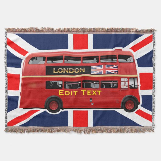 Red London Double Decker Bus Deken (Voorkant)