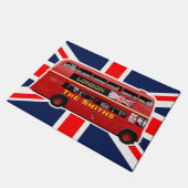 Red London Double Decker Bus Deurmat (Schuin)