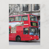 Red London Double Decker Bus, Engeland Briefkaart (Voorkant)