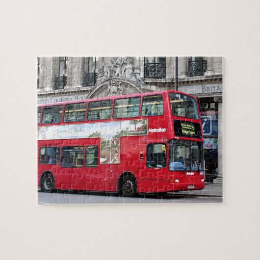 Red London Double Decker Bus, Engeland Legpuzzel (Horizontaal)