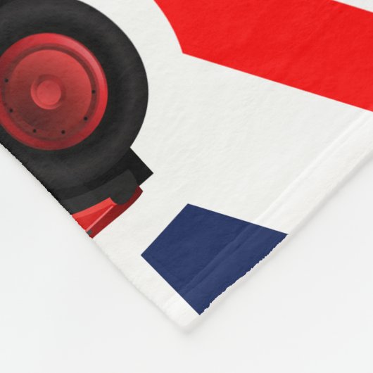 Red London Double Decker Bus Fleece Deken (Hoek)