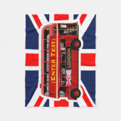 Red London Double Decker Bus Fleece Deken (Voorkant)
