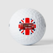 Red London Double Decker Bus Golfballen (Voorkant)