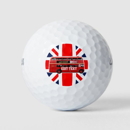 Red London Double Decker Bus Golfballen (Voorkant)