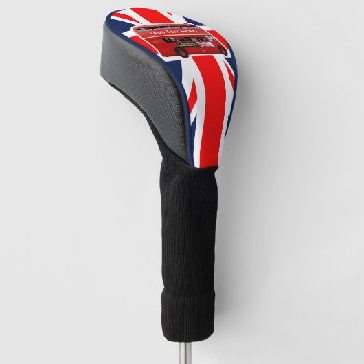 Red London Double Decker Bus Golfheadcover (Schuin)