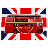Red London Double Decker Bus Groot Cadeauzakje (Achterkant)