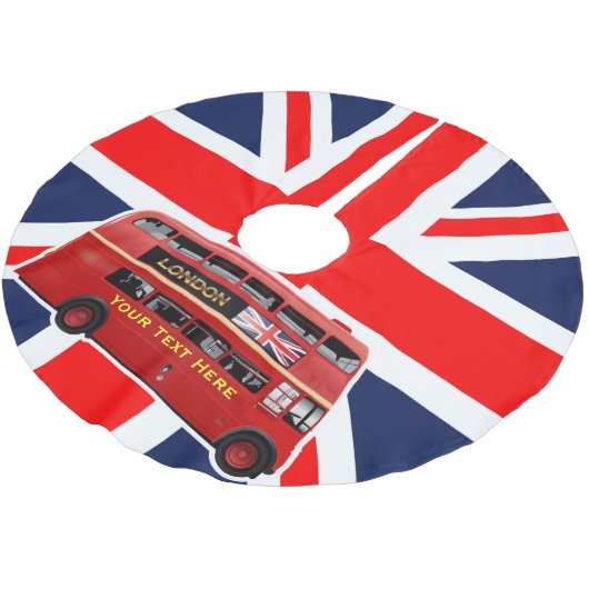 Red London Double Decker Bus Kerstboom Rok (Gekanteld)