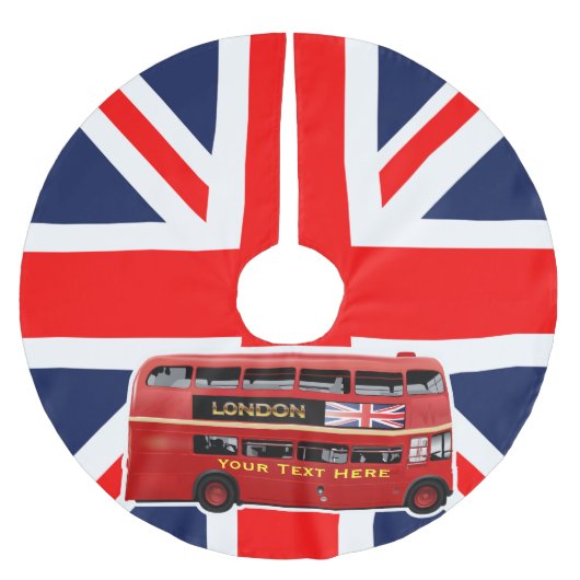 Red London Double Decker Bus Kerstboom Rok (Voorkant)