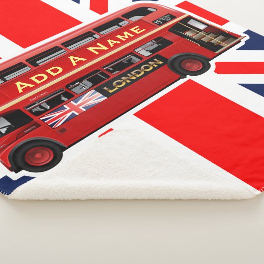 Red London Double Decker Bus Sherpa Deken (3/4)