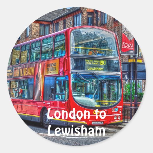 Red London Double-Decker Bus - Verenigd Koninkrijk Ronde Sticker (Voorkant)