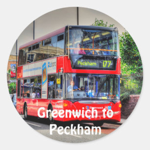 Red London Double-Decker Bus - Verenigd Koninkrijk Ronde Sticker