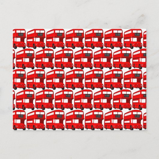 Red London Double Decker Bus Wallpaper Briefkaart (Voorkant)