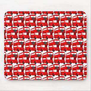 Red London Double Decker Bus Wallpaper Muismat