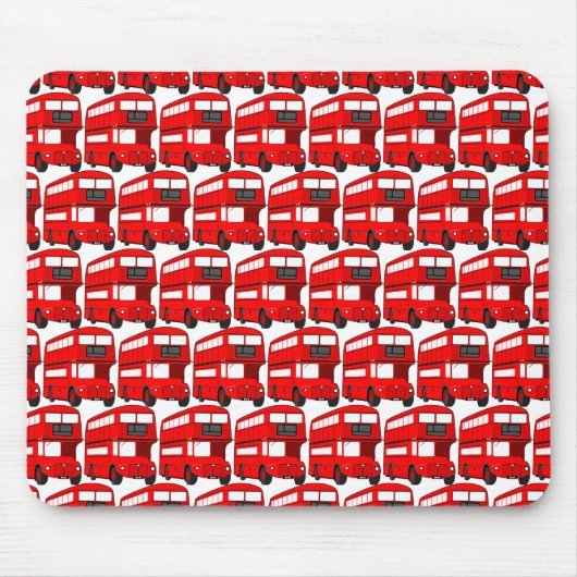 Red London Double Decker Bus Wallpaper Muismat (Voorkant)