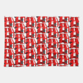 Red London Double Decker Bus Wallpaper Theedoek (Horizontaal)