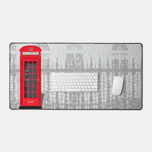 Red London Phone Booth with Name Bureaumat (Keyboard & Muis)