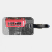 Red London Phone Box Bagagelabel (Achterkant horizontaal)