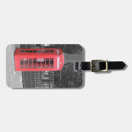 Red London Phonebox Bagagelabel (Voorkant horizontaal)