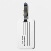 Red London Phonebox Bagagelabel (Achterkant verticaal)