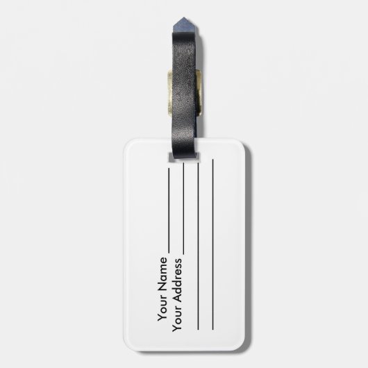 Red London Phonebox Bagagelabel (Achterkant verticaal)