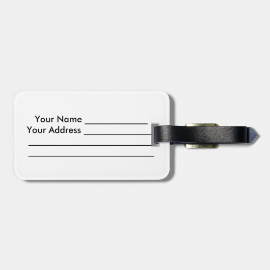 Red London Phonebox Bagagelabel (Achterkant horizontaal)