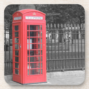 Red London Phonebox Bier Onderzetter
