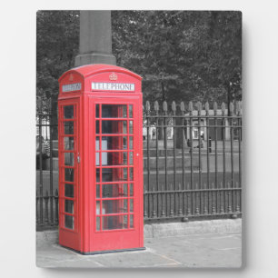 Red London Phonebox Fotoplaat