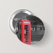 Red London Phonebox Ronde Button 5,7 Cm (Voorkant /achterkant)