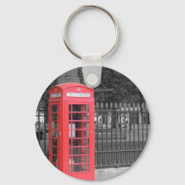 Red London Phonebox Sleutelhanger