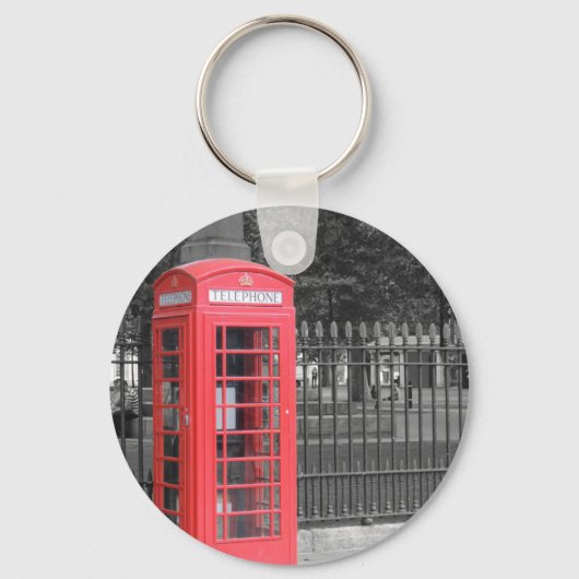 Red London Phonebox Sleutelhanger (Voorkant)