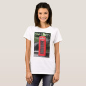 Red London Telephone Booth on Damas shirt (Voorkant volledig)