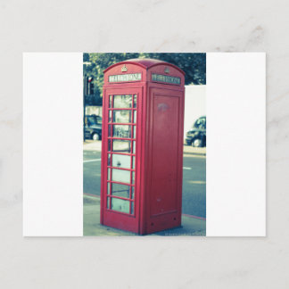 Red London Telephone Box Briefkaart