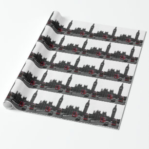 Red London Tour bus en Big Ben Cadeaupapier