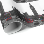 Red London Tour bus en Big Ben Cadeaupapier (Rol Hoek)
