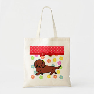 Red Long Hazard Dachshund 1 Tote Bag