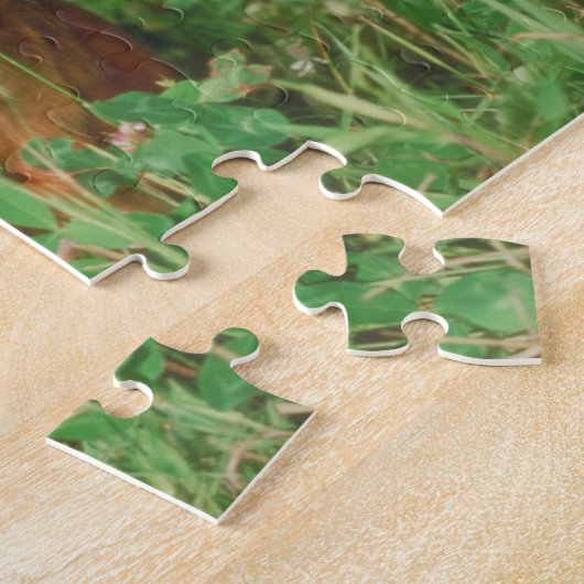 Red Long Hazard Dachshund Dog Puzzle Legpuzzel (Zijkant)