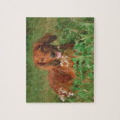 Red Long Hazard Dachshund Dog Puzzle Legpuzzel (Verticaal)