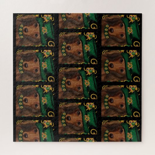 Red Long Hazard Dachshund Legpuzzel (Horizontaal)