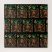 Red Long Hazard Dachshund Legpuzzel (Verticaal)
