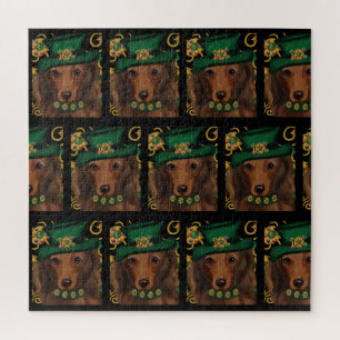 Red Long Hazard Dachshund Legpuzzel