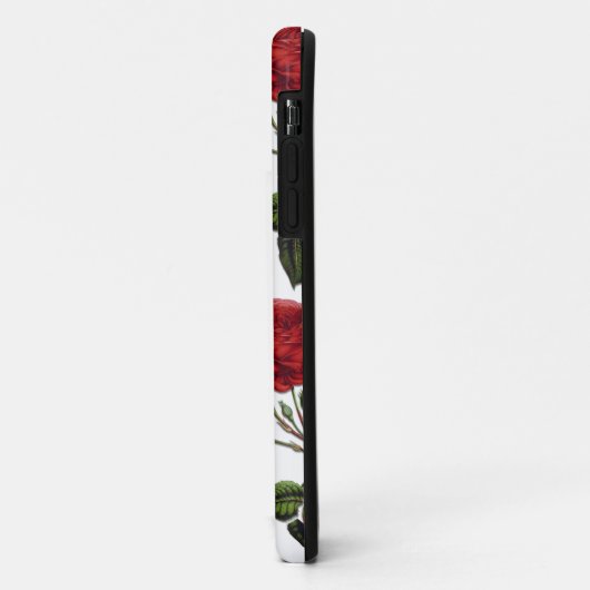 Red Long Stem Roos Patroon Case-Mate iPhone Case (Achterkant/links)