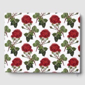 Red Long Stem Roos Patroon Gastenboek (Achterkant)